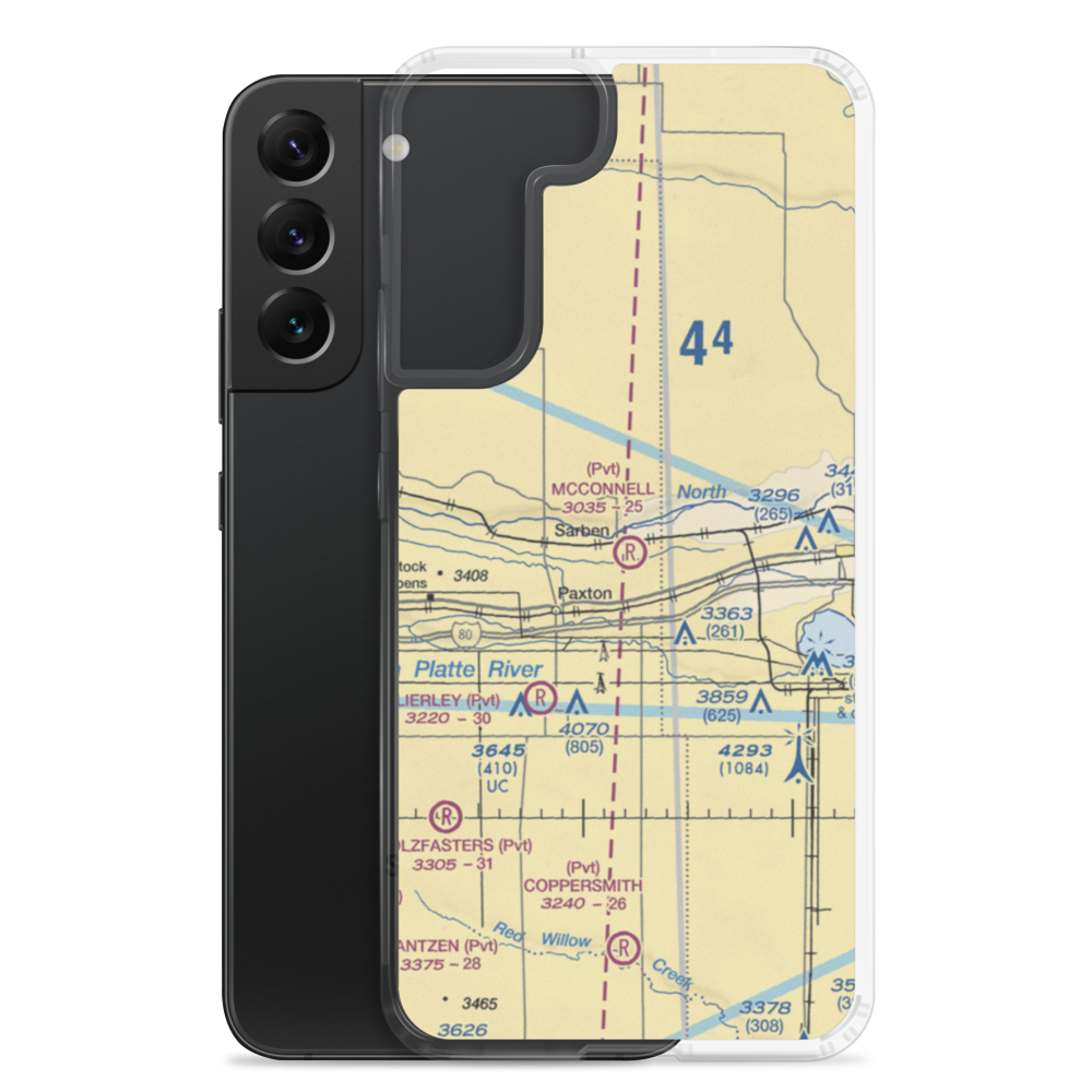 Mc Connell Field Airport (04NE) VFR Sectional Samsung Case Samsung Galaxy S22 Plus model shown