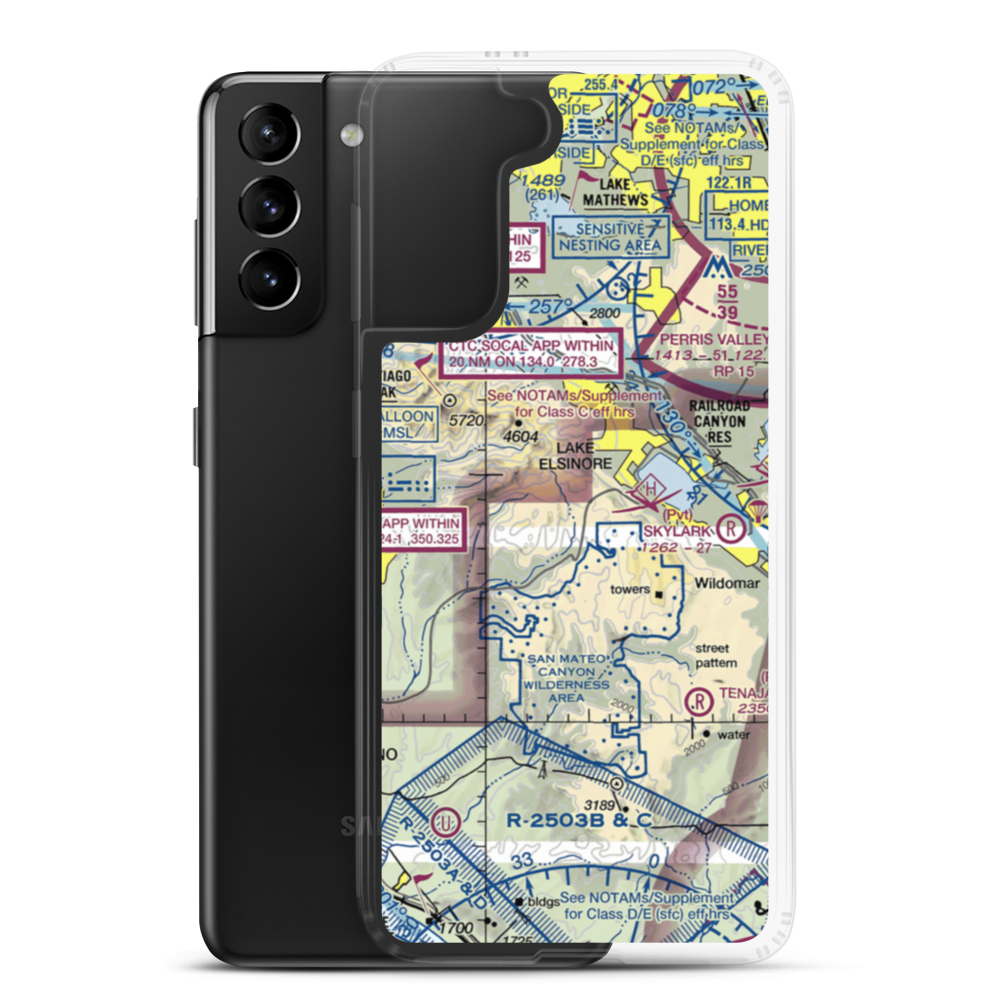 Mc Conville Airstrip (CA42) VFR Sectional Samsung Case Samsung Galaxy S21 Plus model shown