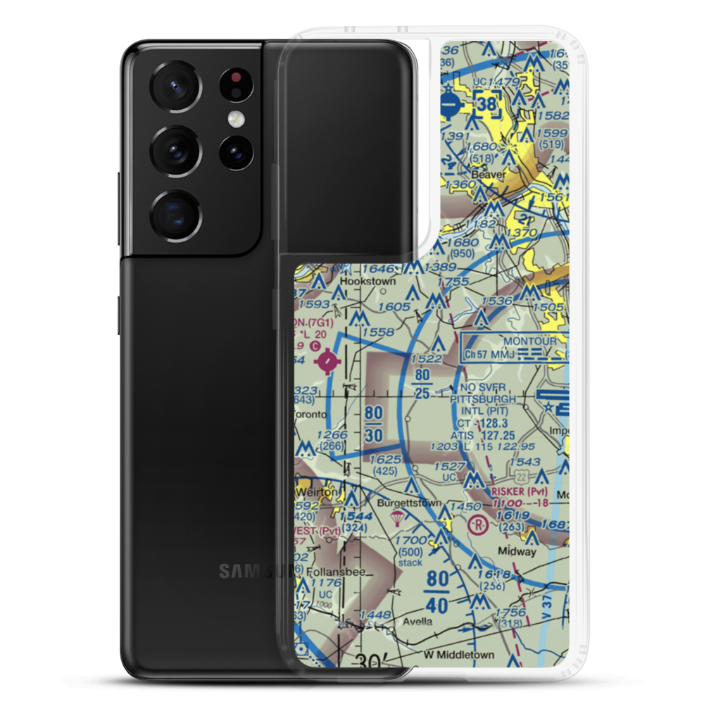 Mc Coy Airport (88PA) VFR Sectional Samsung Case Samsung Galaxy S21 Ultra model shown