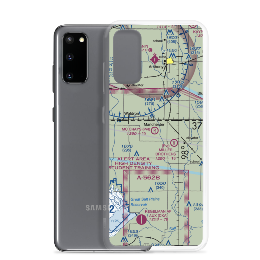 Mc Crays Airport (OK46) VFR Sectional Samsung Case Samsung Galaxy S20 model shown