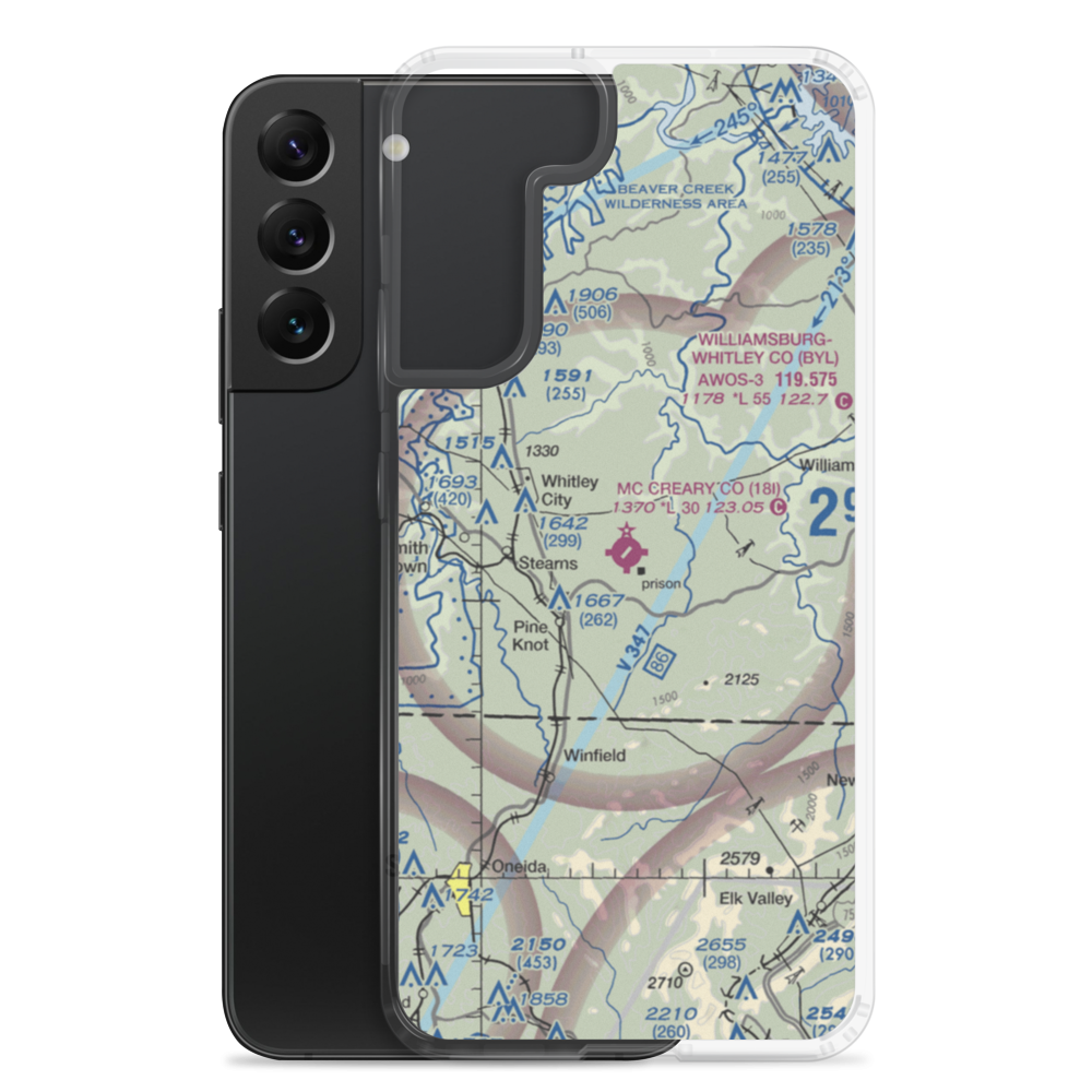 Mc Creary County Airport (18I) VFR Sectional Samsung Case Samsung Galaxy S22 Plus model shown