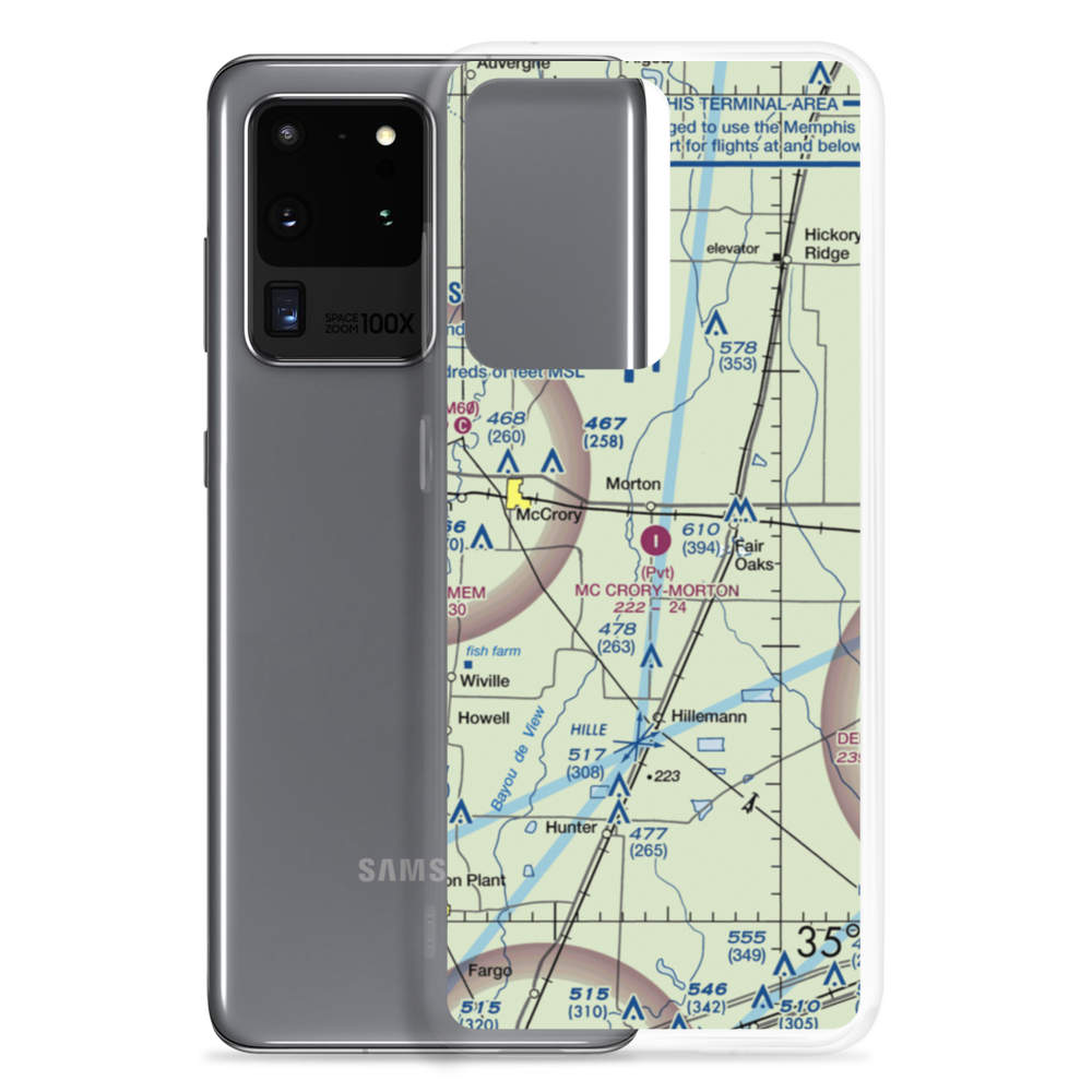 Mc Crory/Morton Airport (2AR4) VFR Sectional Samsung Case Samsung Galaxy S20 Ultra model shown