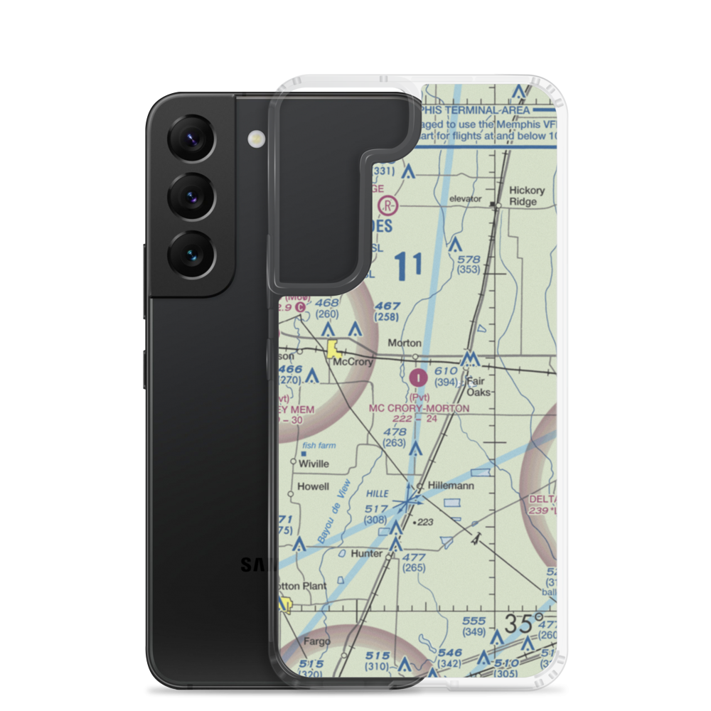 Mc Crory/Morton Airport (2AR4) VFR Sectional Samsung Case Samsung Galaxy S22 model shown