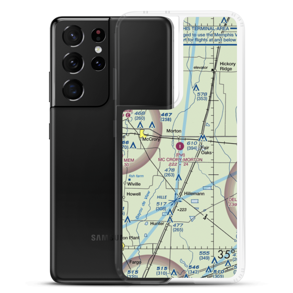 Mc Crory/Morton Airport (7M0) VFR Sectional Samsung Case Samsung Galaxy S21 Ultra model shown