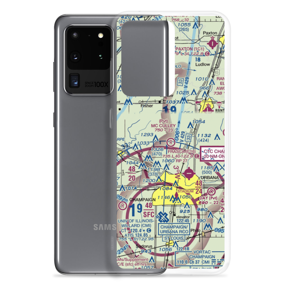 Mc Culley Airport (IL56) VFR Sectional Samsung Case Samsung Galaxy S20 Ultra model shown