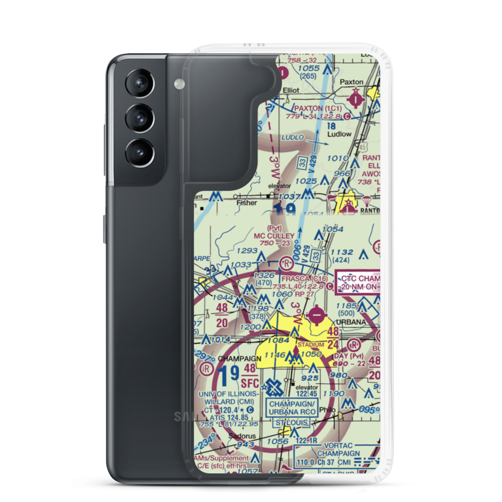 Mc Culley Airport (IL56) VFR Sectional Samsung Case Samsung Galaxy S21 model shown