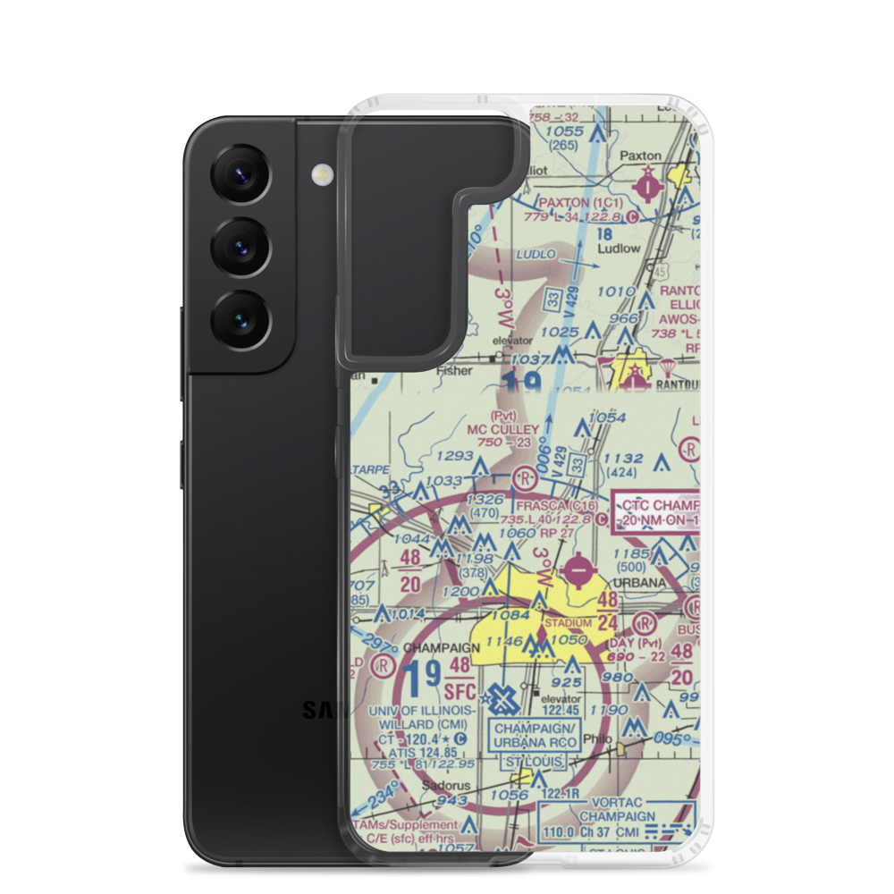 Mc Culley Airport (IL56) VFR Sectional Samsung Case Samsung Galaxy S22 model shown