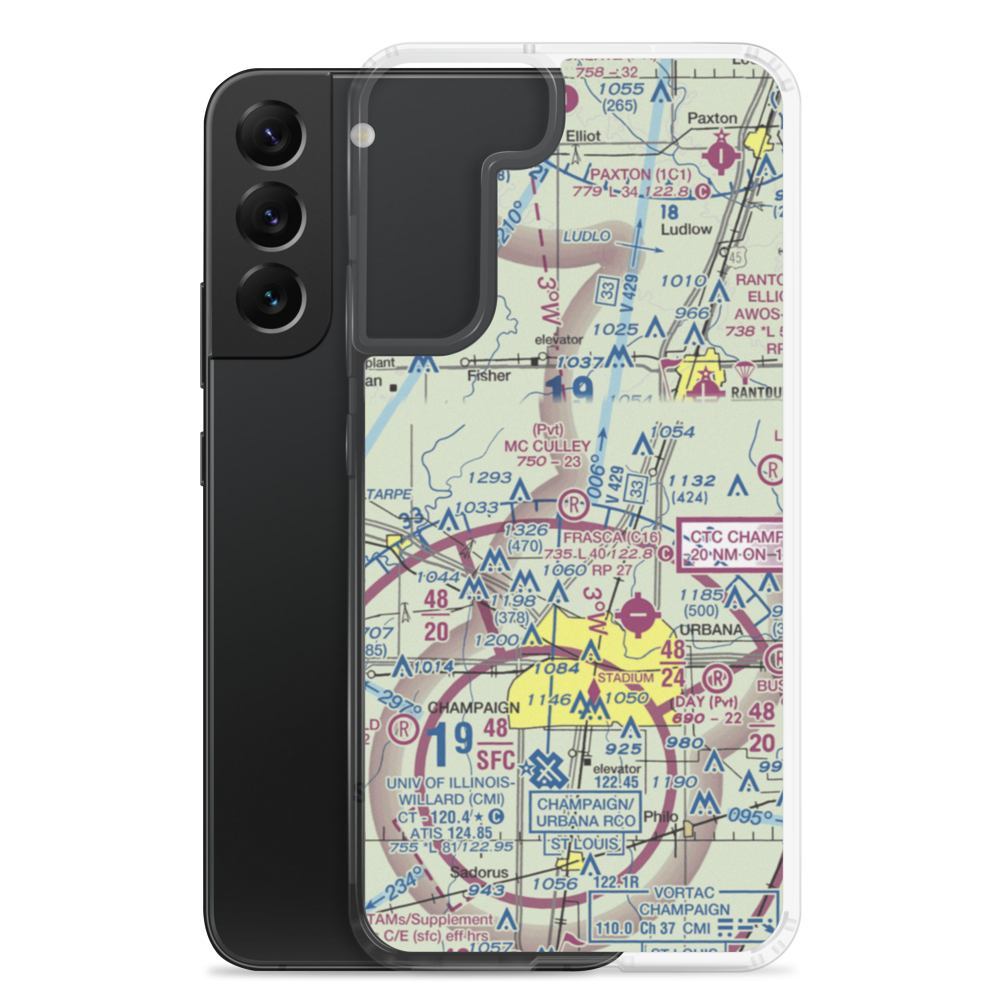 Mc Culley Airport (IL56) VFR Sectional Samsung Case Samsung Galaxy S22 Plus model shown