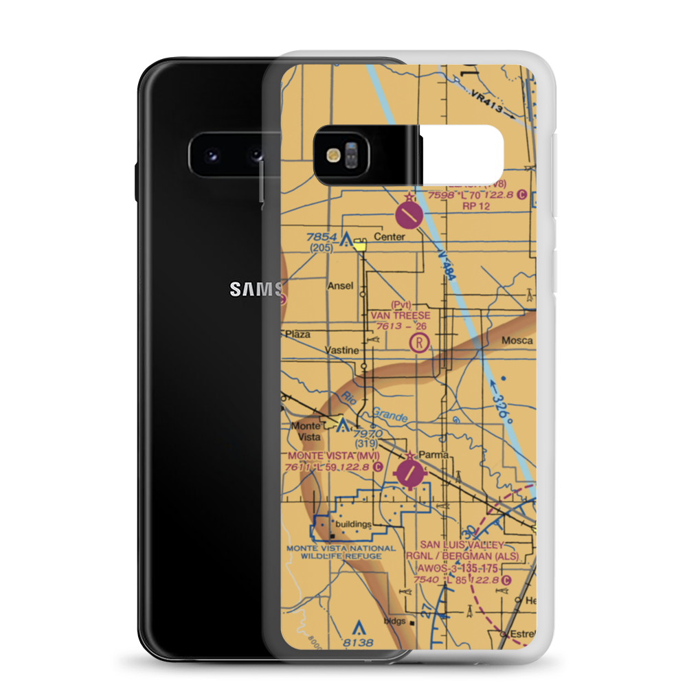 Mc Cullough Airport (02CO) VFR Sectional Samsung Case Samsung Galaxy S10 model shown