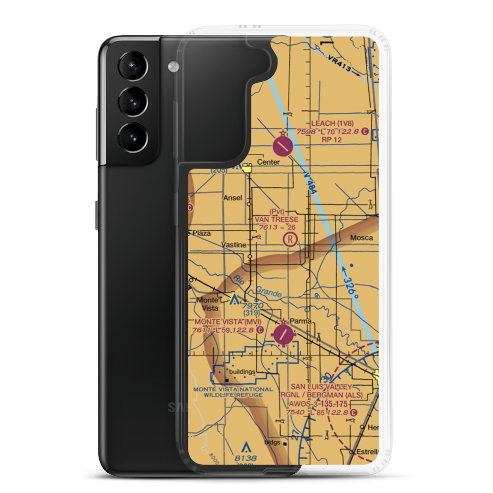 Mc Cullough Airport (02CO) VFR Sectional Samsung Case Samsung Galaxy S21 Plus model shown