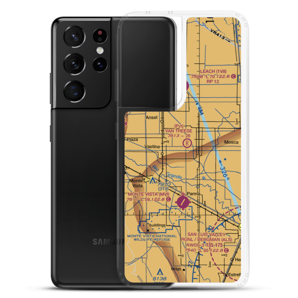 Mc Cullough Airport (02CO) VFR Sectional Samsung Case Samsung Galaxy S21 Ultra model shown