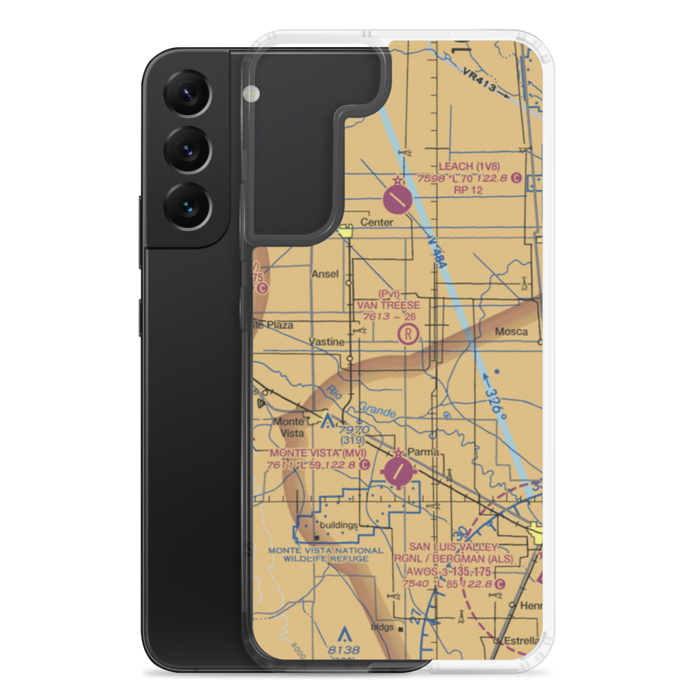Mc Cullough Airport (02CO) VFR Sectional Samsung Case Samsung Galaxy S22 Plus model shown