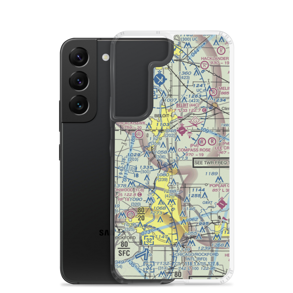 Mc Curdy Airport (LL94) VFR Sectional Samsung Case Samsung Galaxy S22 model shown