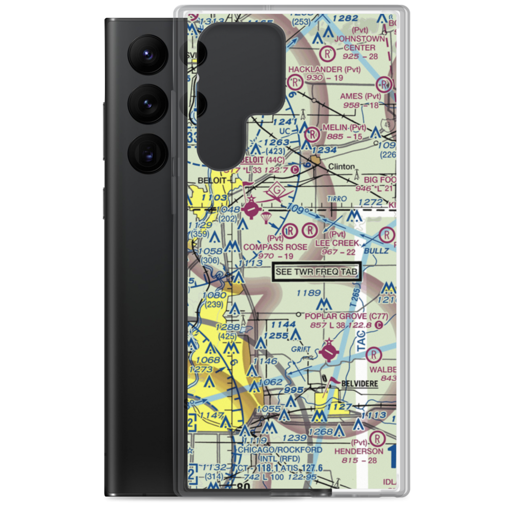 Mc Curdy Strip (LL90) VFR Sectional Samsung Case Samsung Galaxy S22 Ultra model shown