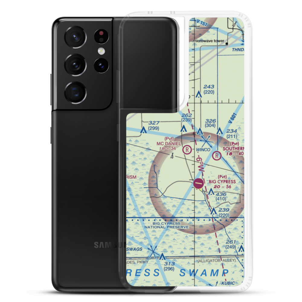 Mc Daniel Ranch Inc. Airport (0FL9) VFR Sectional Samsung Case Samsung Galaxy S21 Ultra model shown