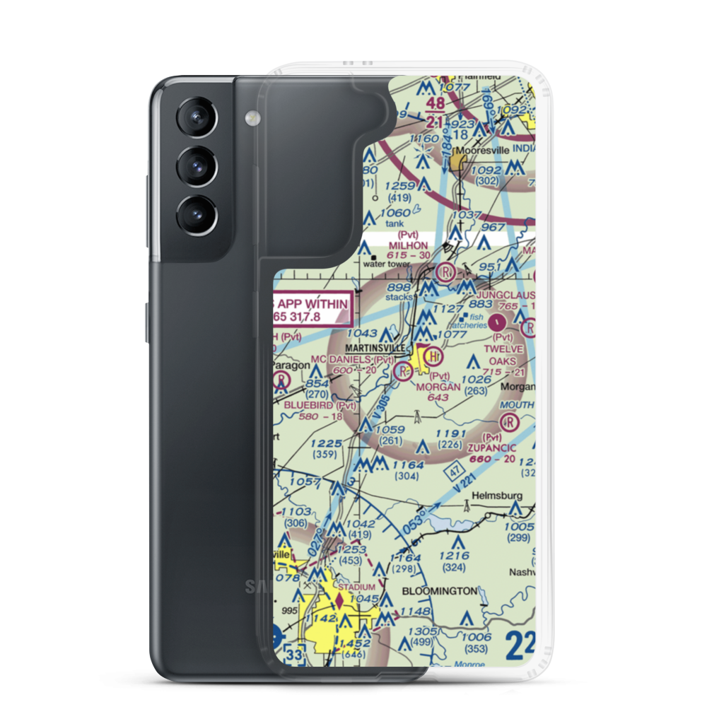 Mc Daniel's Field (90IN) VFR Sectional Samsung Case Samsung Galaxy S21 model shown