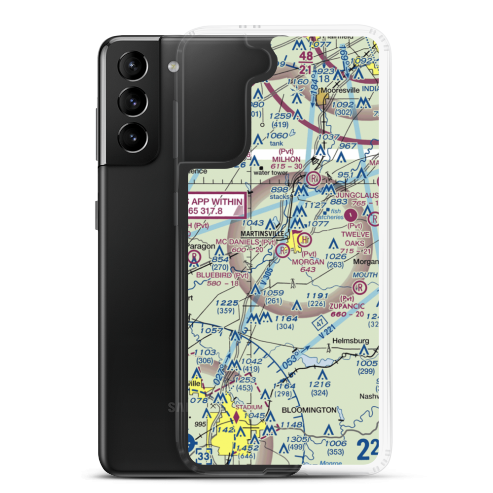 Mc Daniel's Field (90IN) VFR Sectional Samsung Case Samsung Galaxy S21 Plus model shown