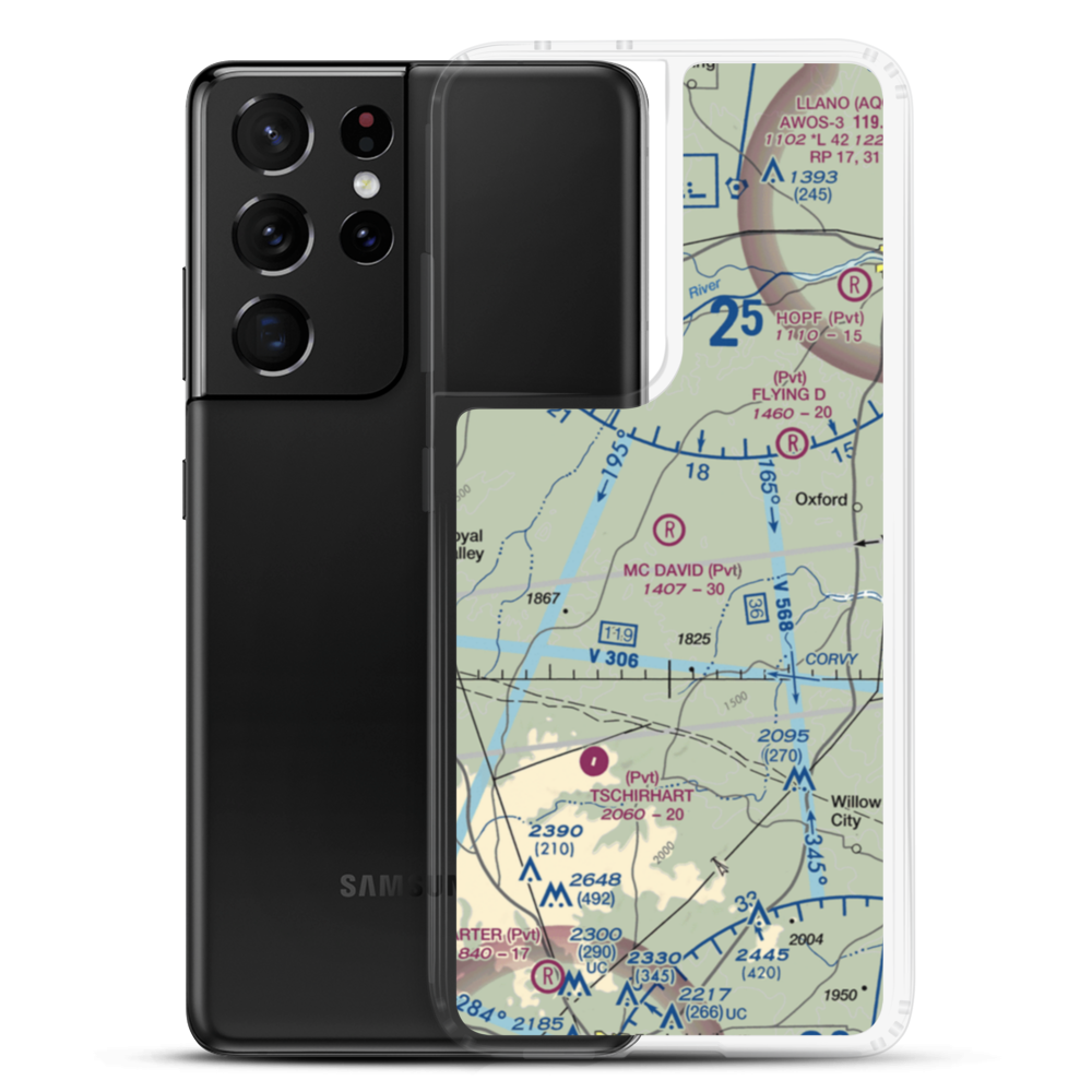 Mc David Ranch Airport (44TS) VFR Sectional Samsung Case Samsung Galaxy S21 Ultra model shown