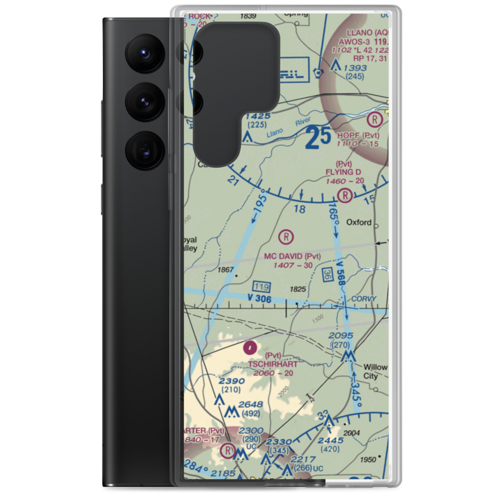Mc David Ranch Airport (44TS) VFR Sectional Samsung Case Samsung Galaxy S22 Ultra model shown