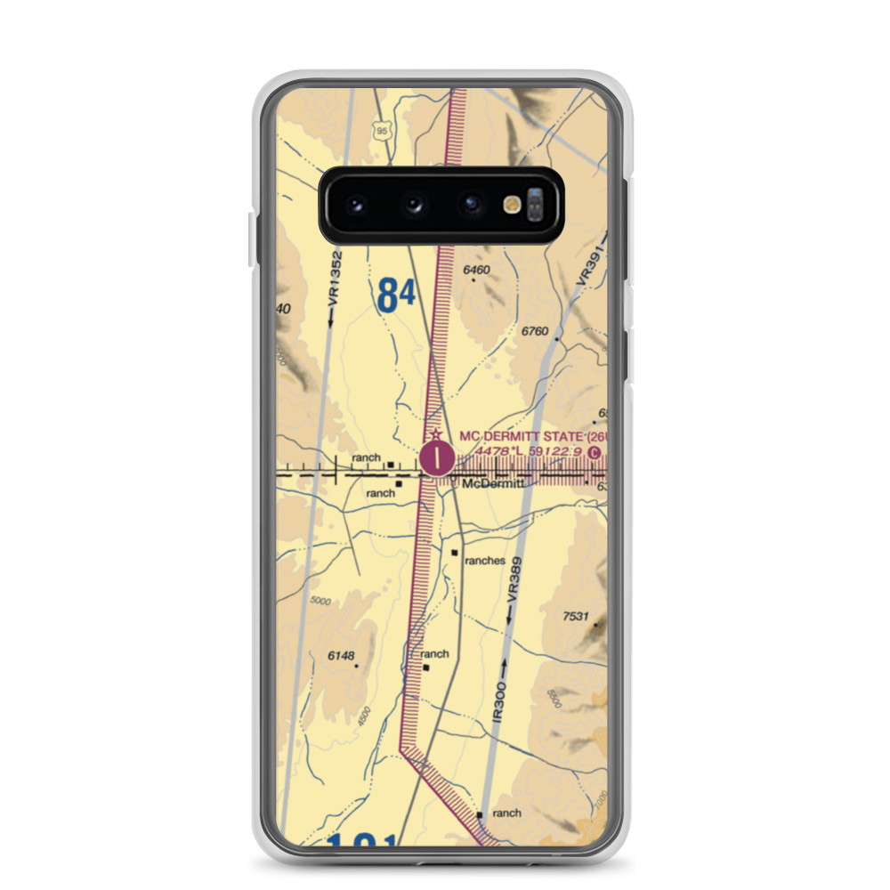 Mc Dermitt State Airport (26U) VFR Sectional Samsung Case Samsung Galaxy S10 model shown