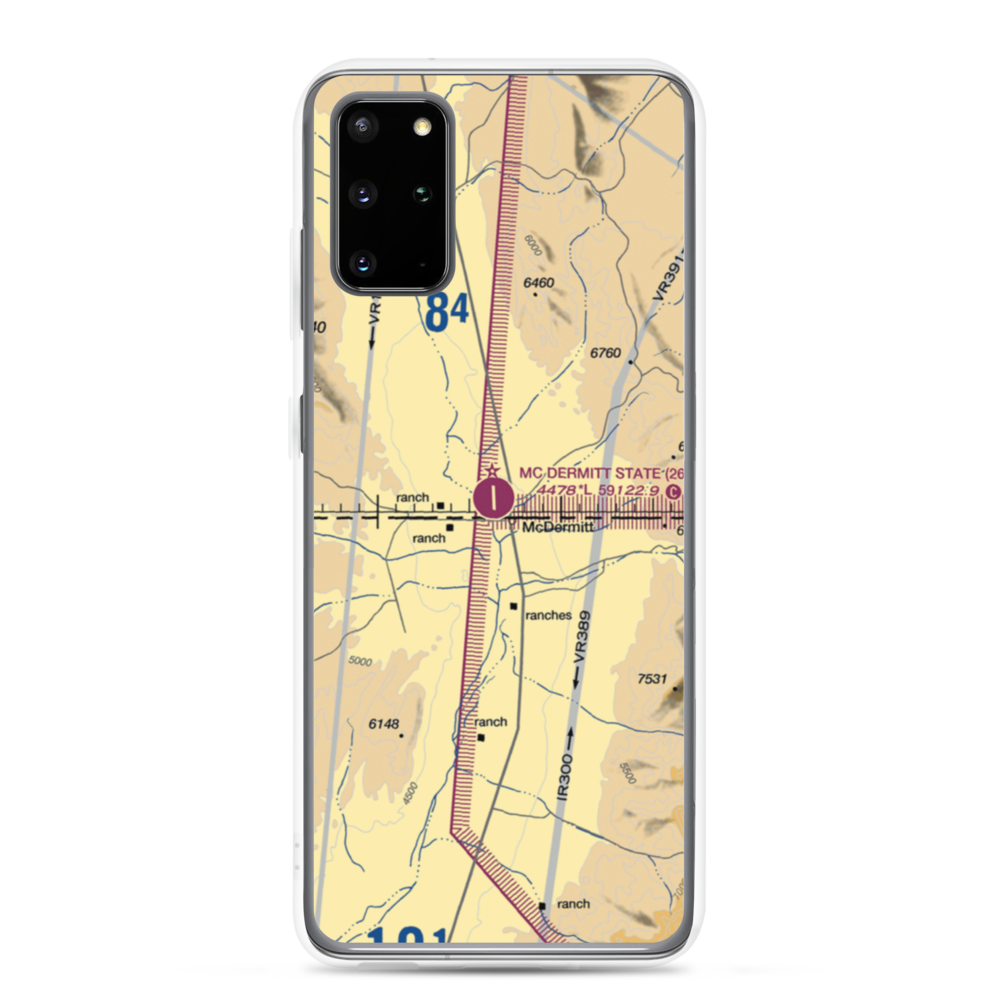 Mc Dermitt State Airport (26U) VFR Sectional Samsung Case Samsung Galaxy S20 Plus model shown