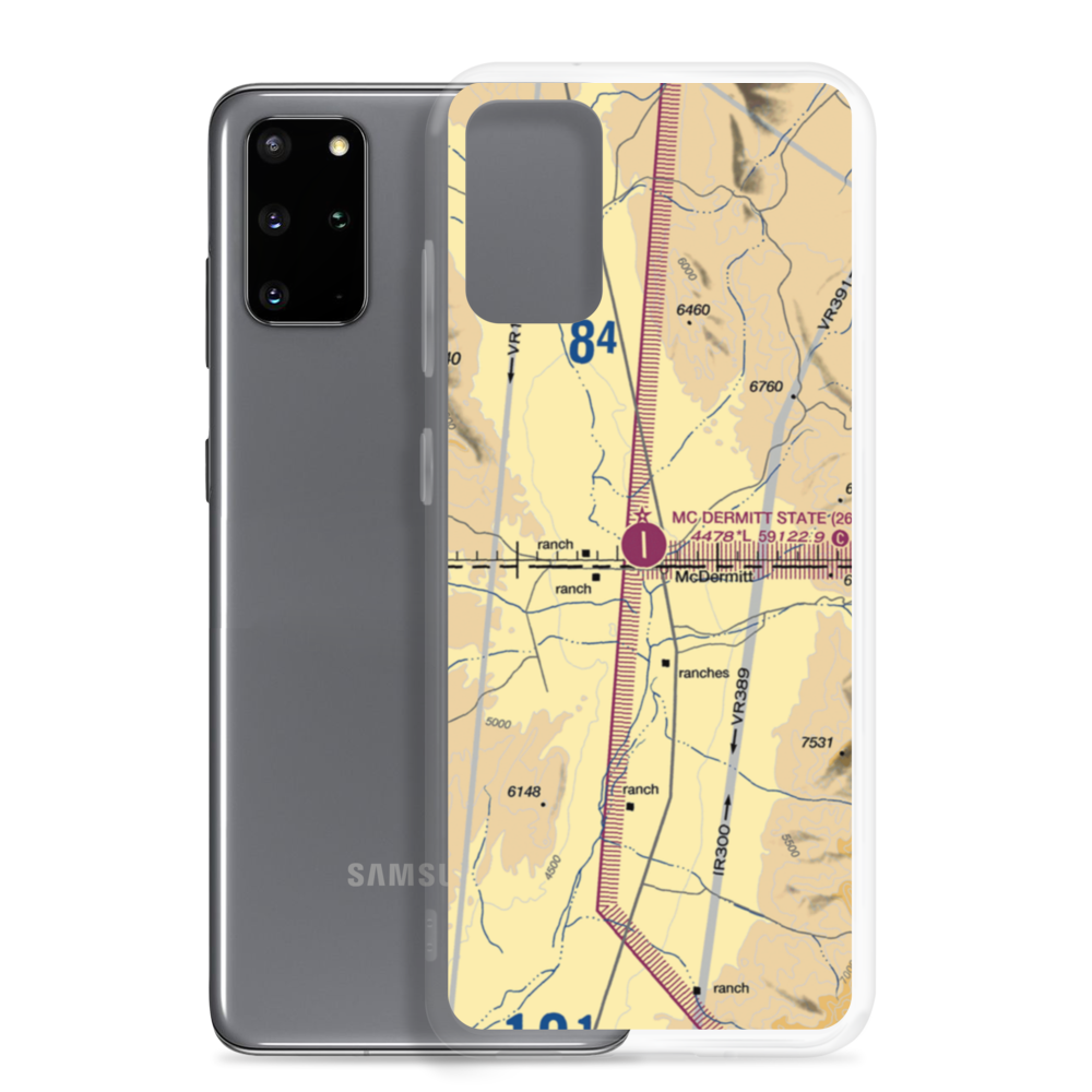 Mc Dermitt State Airport (26U) VFR Sectional Samsung Case Samsung Galaxy S20 Plus model shown