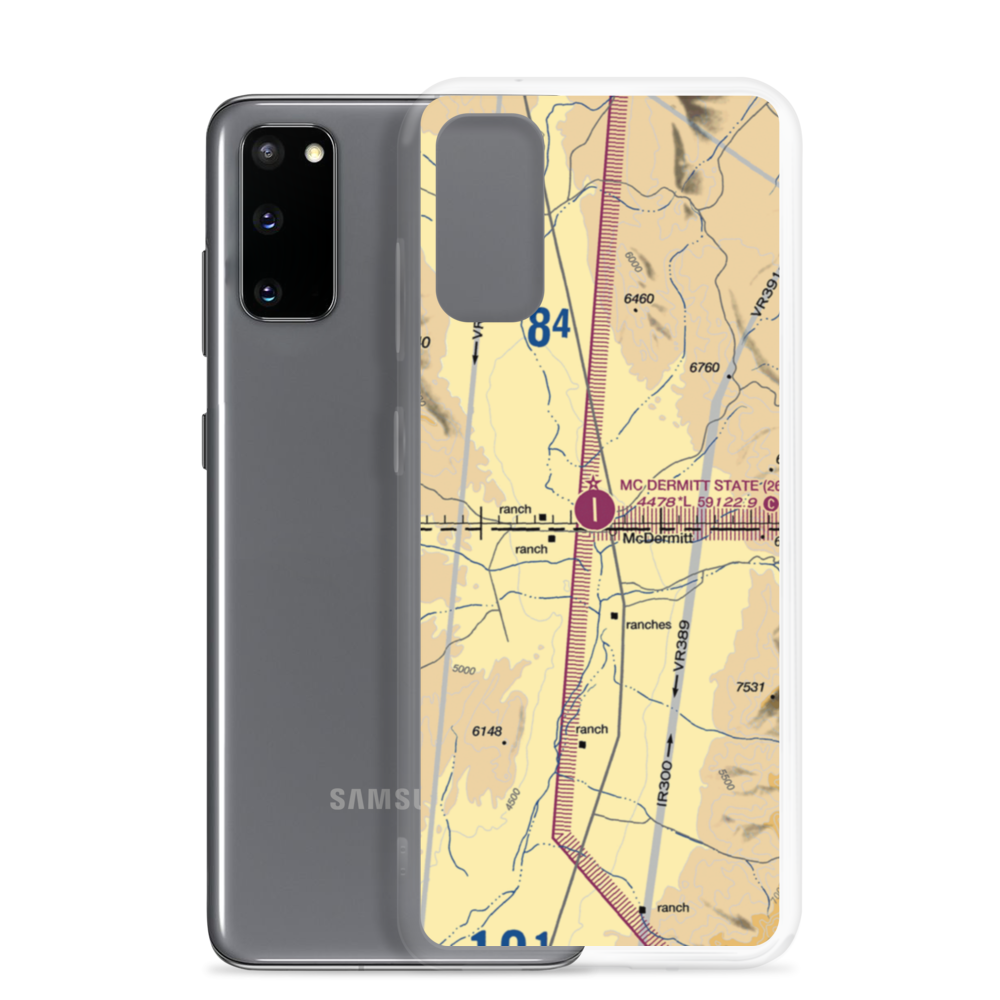 Mc Dermitt State Airport (26U) VFR Sectional Samsung Case Samsung Galaxy S20 model shown