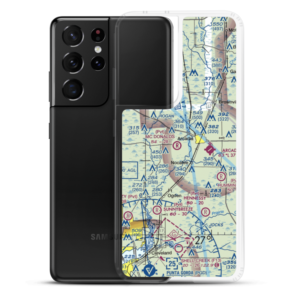 Mc Donald's Field (8FL1) VFR Sectional Samsung Case Samsung Galaxy S21 Ultra model shown