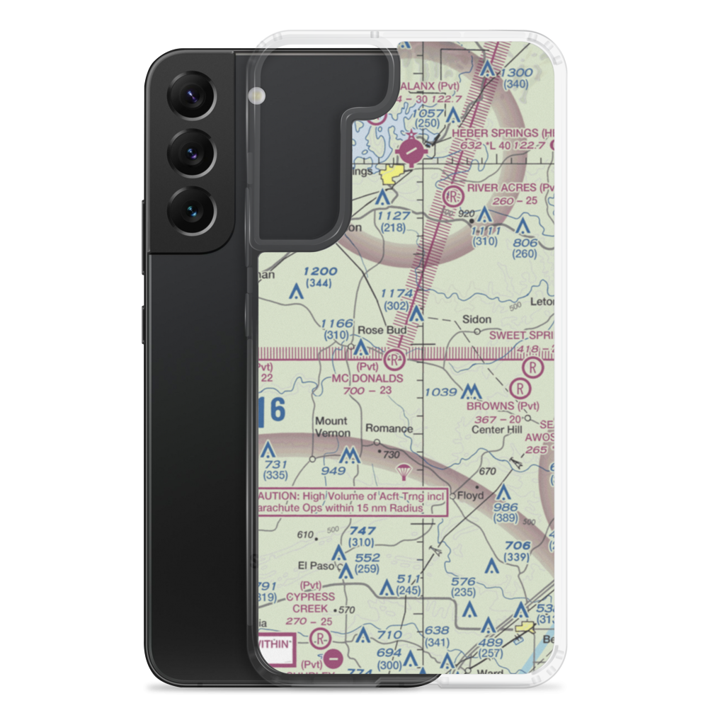 Mc Donald's Strip (AR12) VFR Sectional Samsung Case Samsung Galaxy S22 Plus model shown