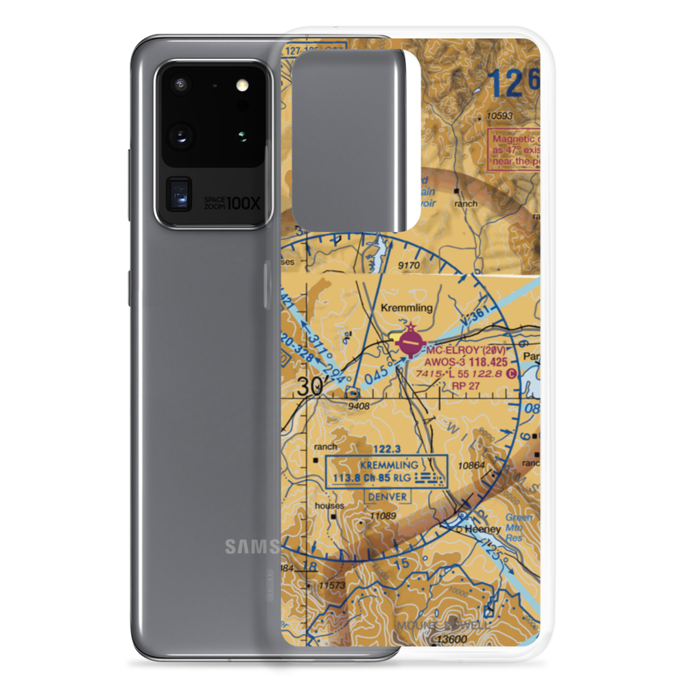 Mc Elroy Airfield (20V) VFR Sectional Samsung Case Samsung Galaxy S20 Ultra model shown