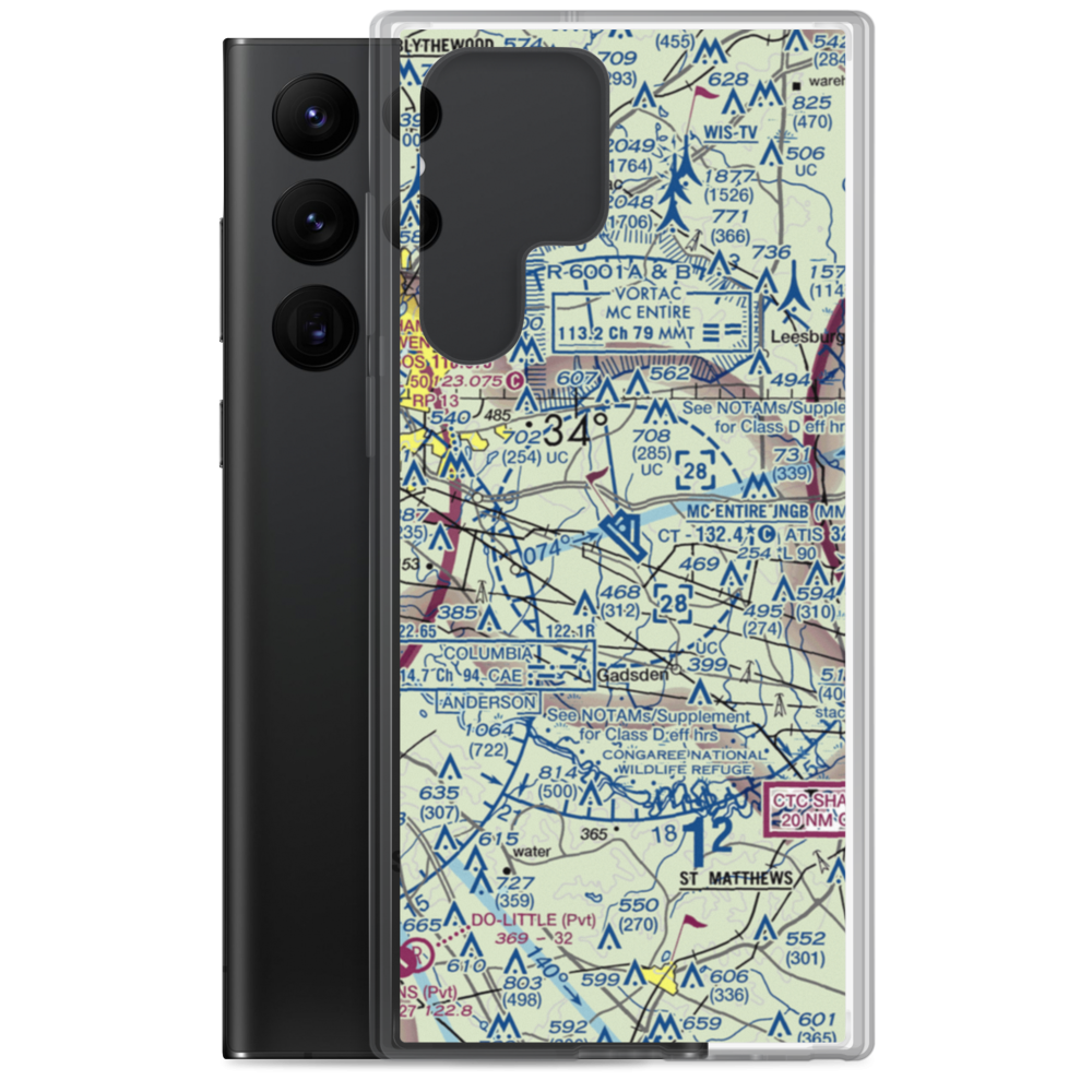 Mc Entire Joint National Guard Base (MMT) VFR Sectional Samsung Case Samsung Galaxy S22 Ultra model shown