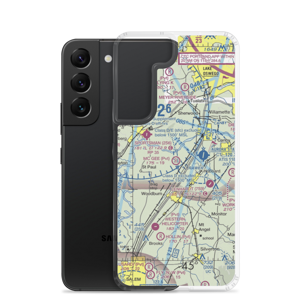 Mc Gee Airport (67OR) VFR Sectional Samsung Case Samsung Galaxy S22 model shown