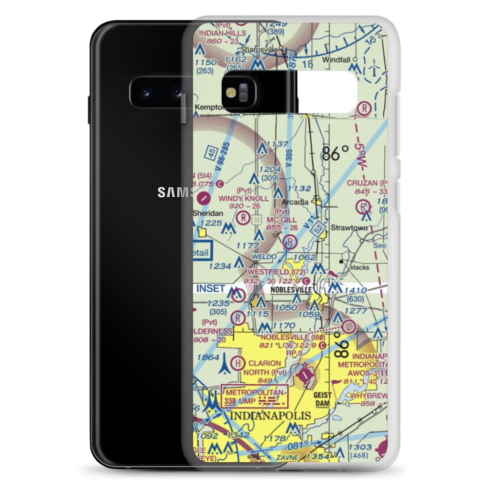 Mc Gill Airport (18II) VFR Sectional Samsung Case Samsung Galaxy S10+ model shown