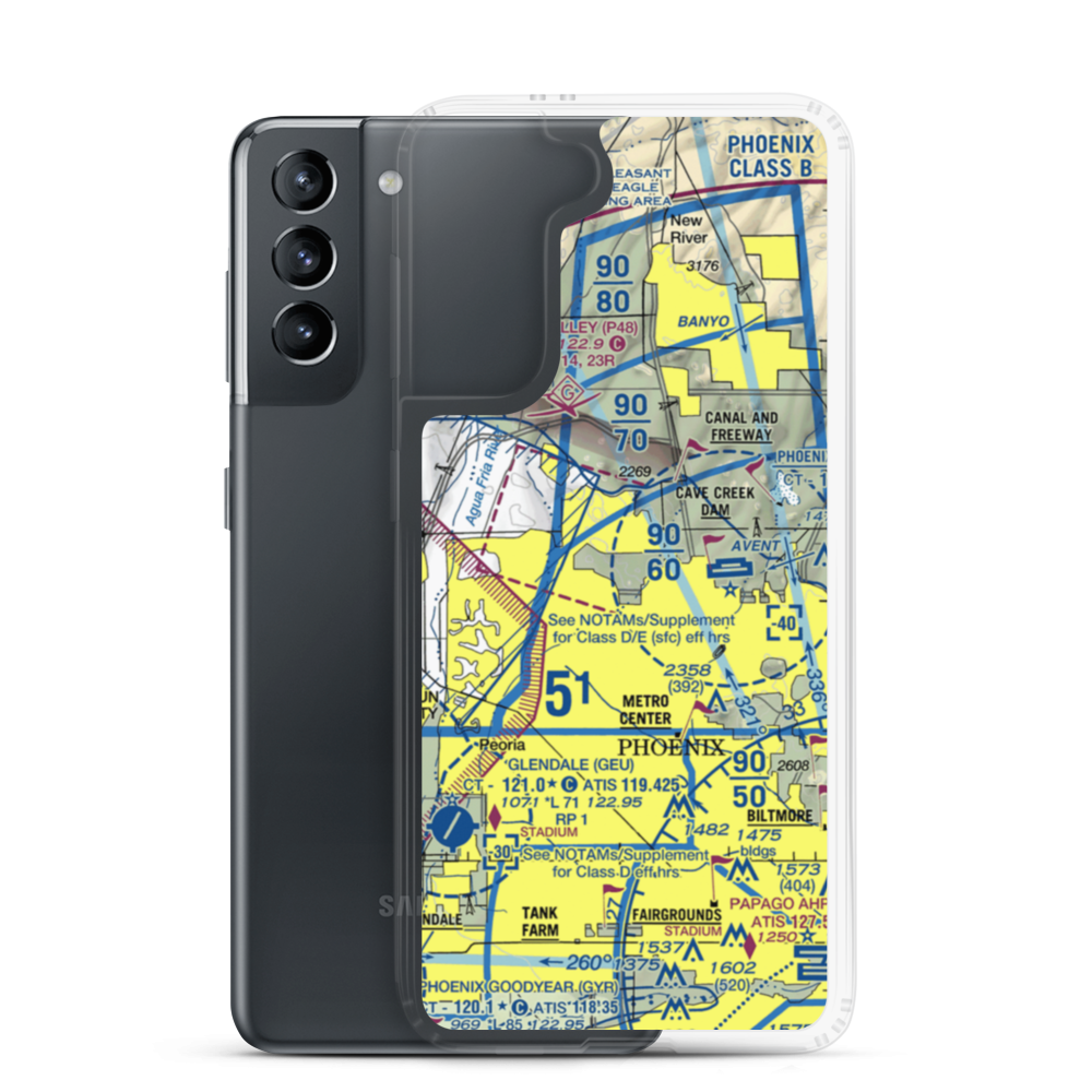 Mc Gill's Ultralight Field (2AZ7) VFR Sectional Samsung Case Samsung Galaxy S21 model shown