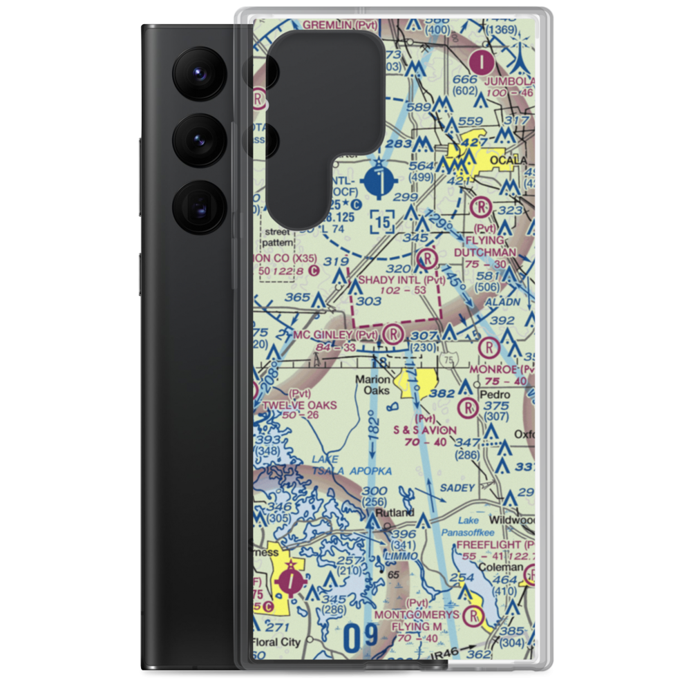 Mc Ginley Airport (FL61) VFR Sectional Samsung Case Samsung Galaxy S22 Ultra model shown