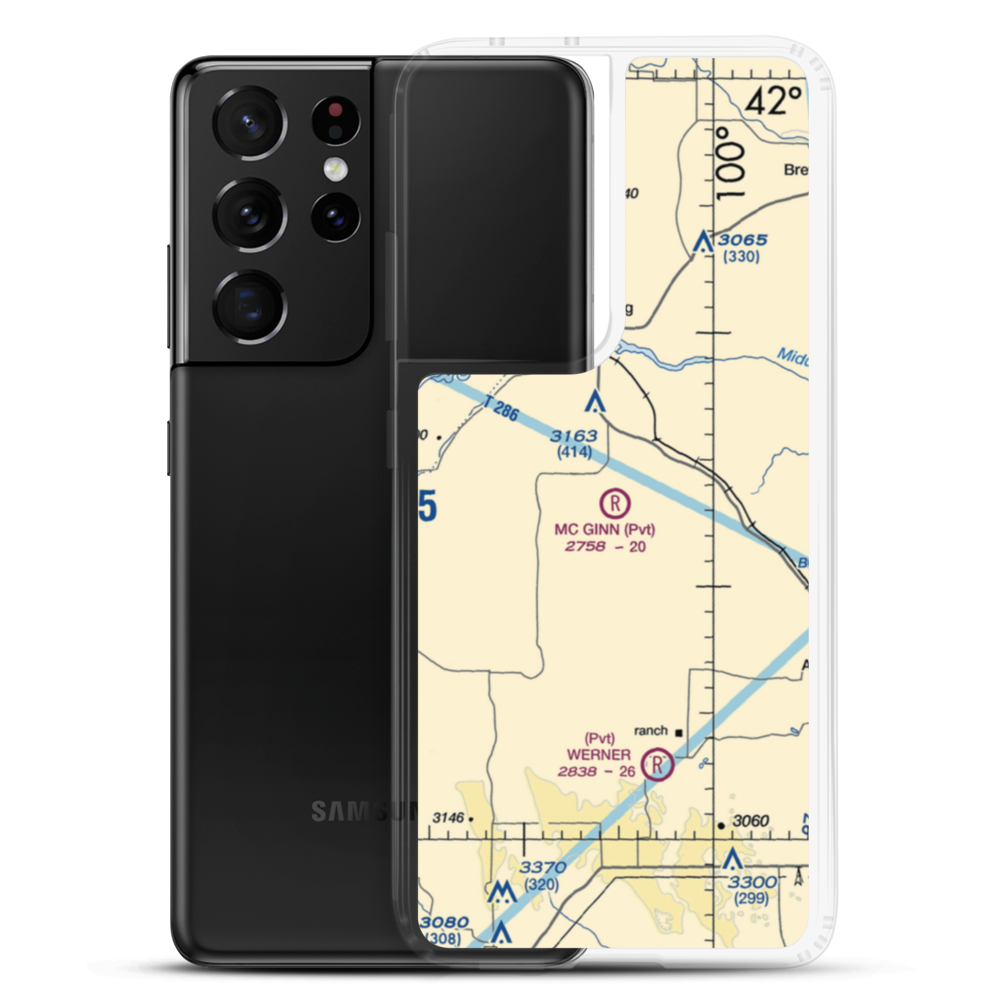 Mc Ginn Ranch Airport (32NE) VFR Sectional Samsung Case Samsung Galaxy S21 Ultra model shown