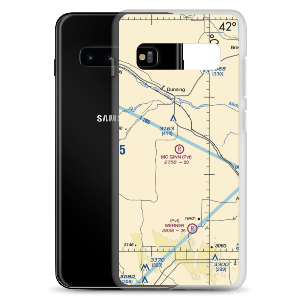 Mc Ginn Ranch Airport (32NE) VFR Sectional Samsung Case Samsung Galaxy S10+ model shown