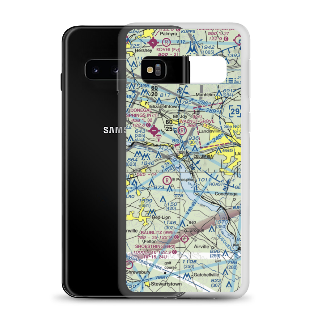 Mc Ginness Airport (8N7) VFR Sectional Samsung Case Samsung Galaxy S10 model shown