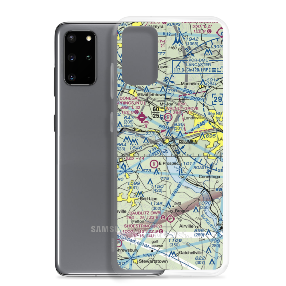 Mc Ginness Airport (8N7) VFR Sectional Samsung Case Samsung Galaxy S20 Plus model shown