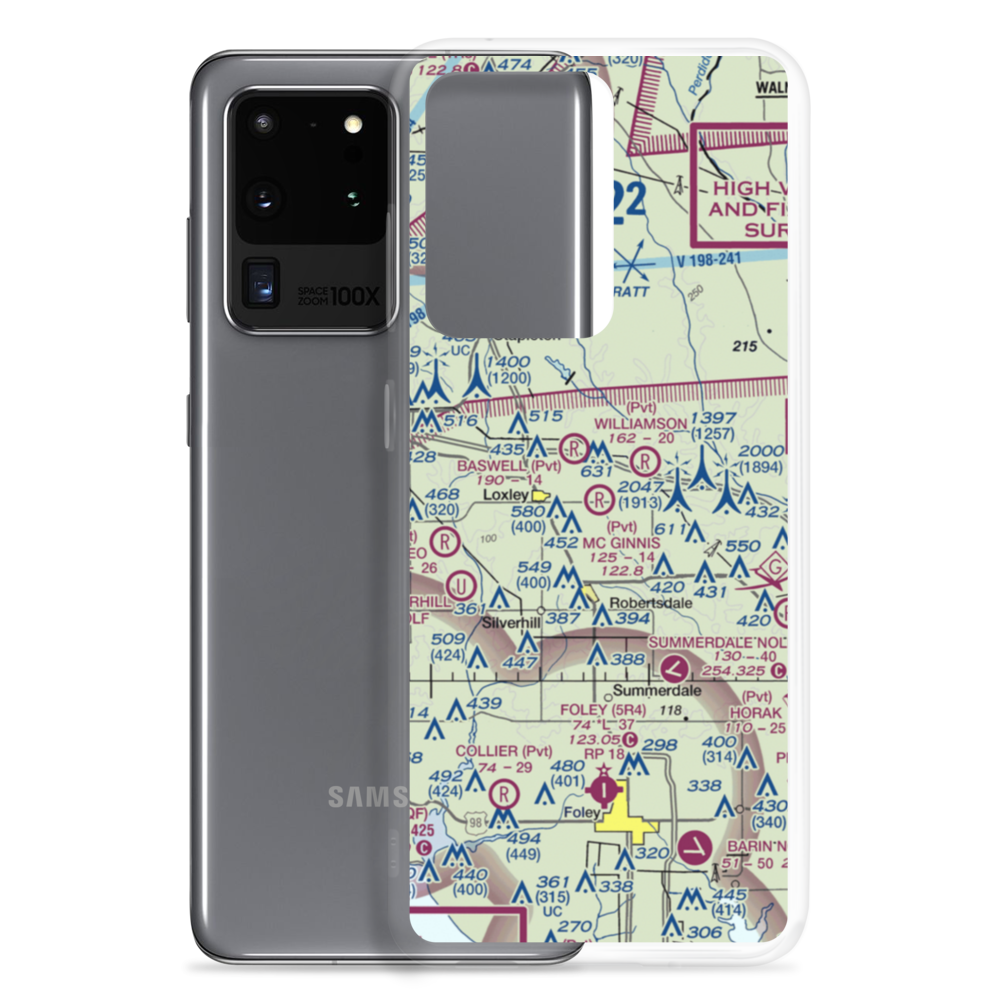 Mc Ginnis Airport (AL35) VFR Sectional Samsung Case Samsung Galaxy S20 Ultra model shown