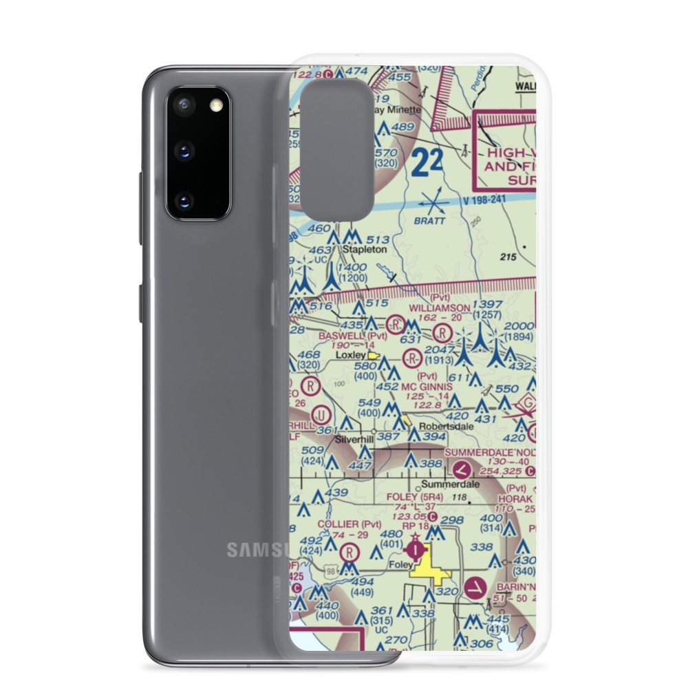 Mc Ginnis Airport (AL35) VFR Sectional Samsung Case Samsung Galaxy S20 model shown