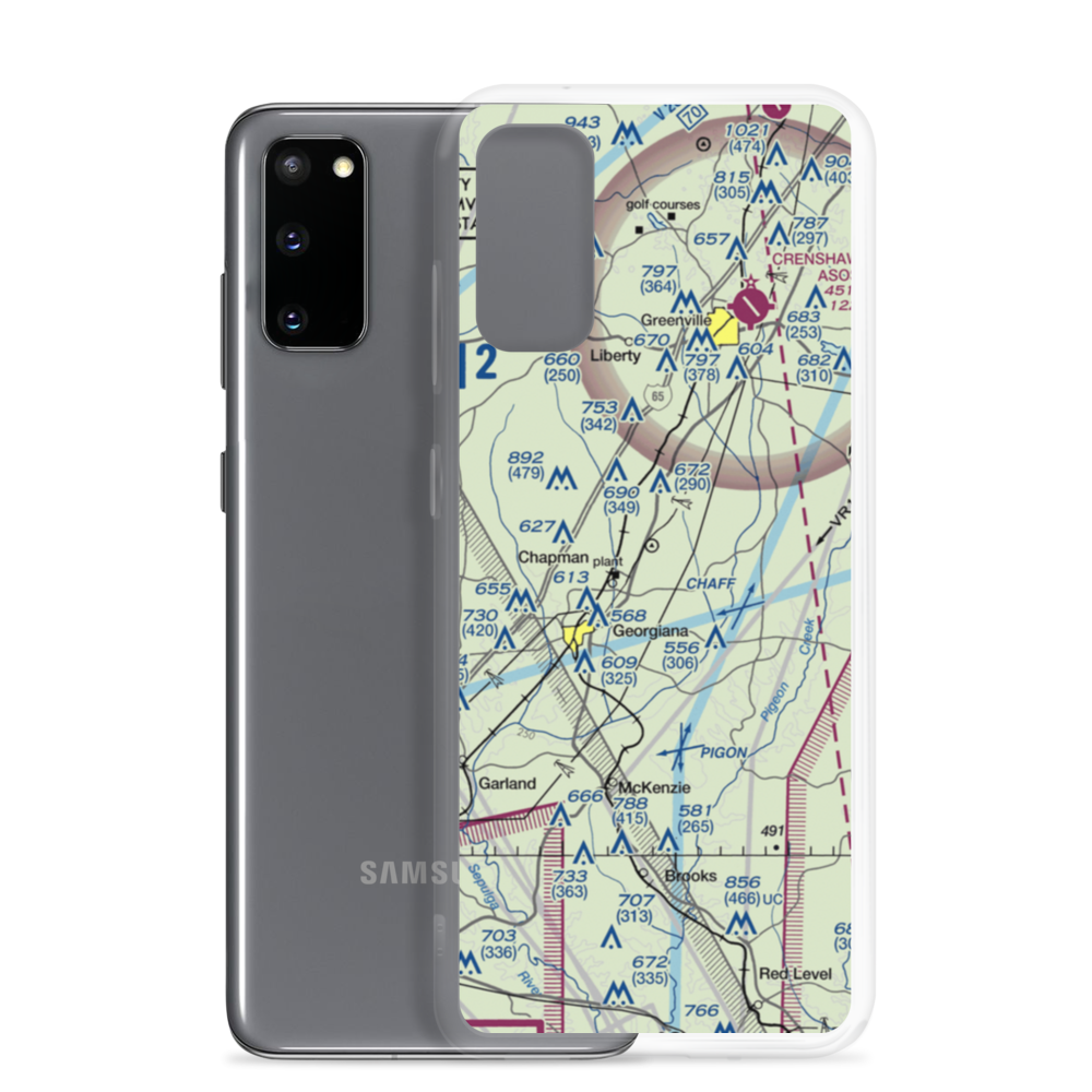Mc Gowin Field (5AL1) VFR Sectional Samsung Case Samsung Galaxy S20 model shown