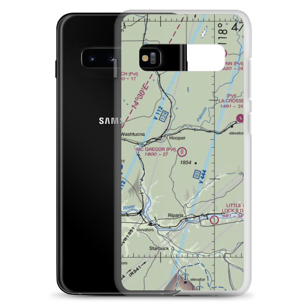 Mc Gregor Airport (73WT) VFR Sectional Samsung Case Samsung Galaxy S10+ model shown