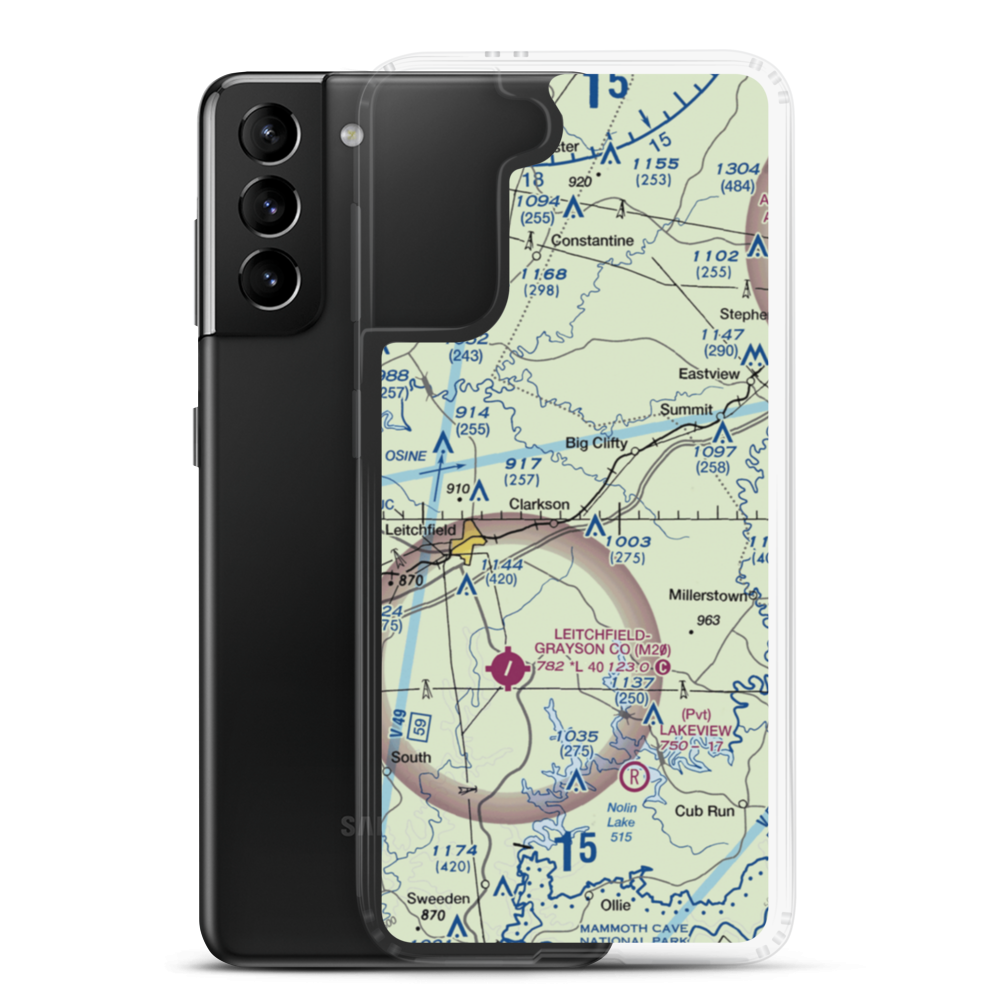 Mc Grew Airport (66KY) VFR Sectional Samsung Case Samsung Galaxy S21 Plus model shown