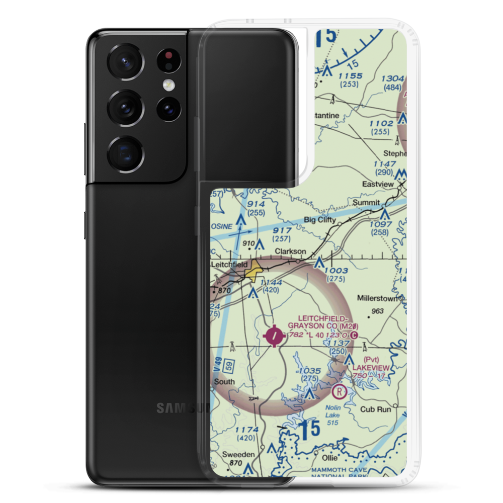 Mc Grew Airport (66KY) VFR Sectional Samsung Case Samsung Galaxy S21 Ultra model shown