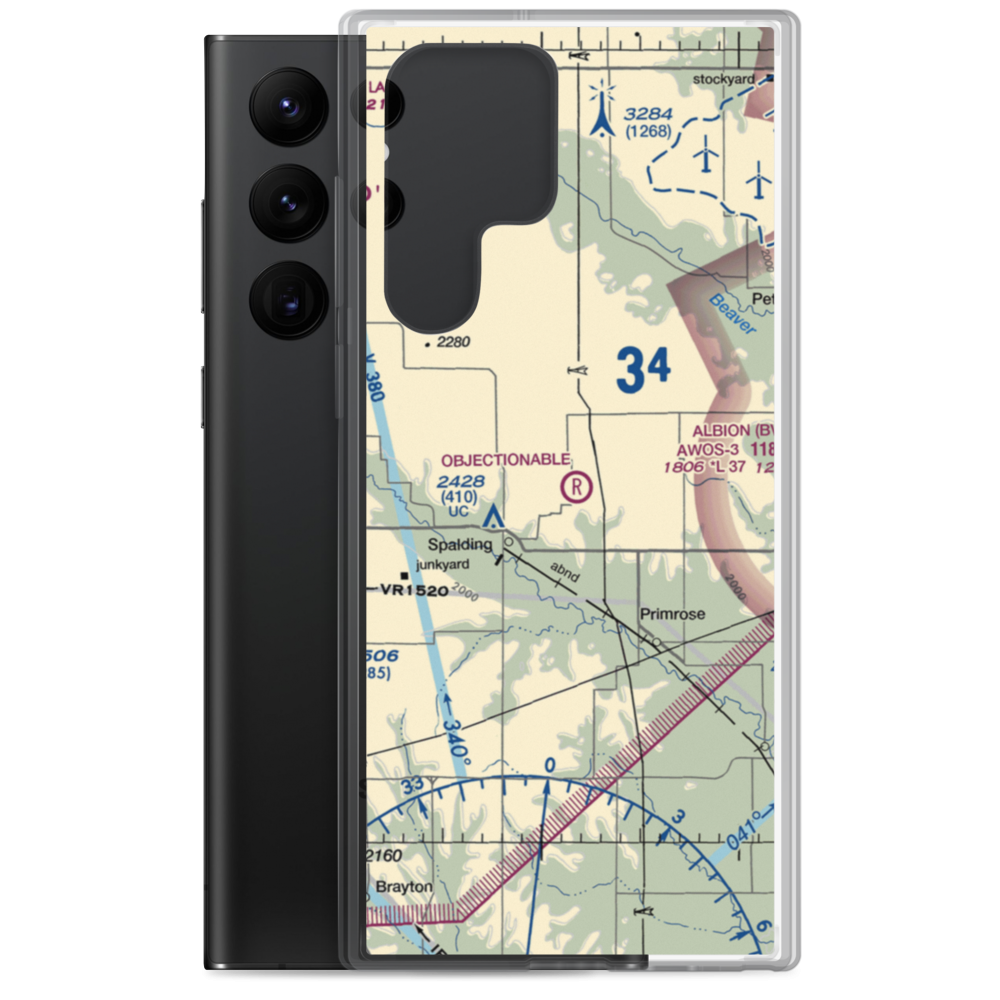 Mc Kay Airport (05NE) VFR Sectional Samsung Case Samsung Galaxy S22 Ultra model shown