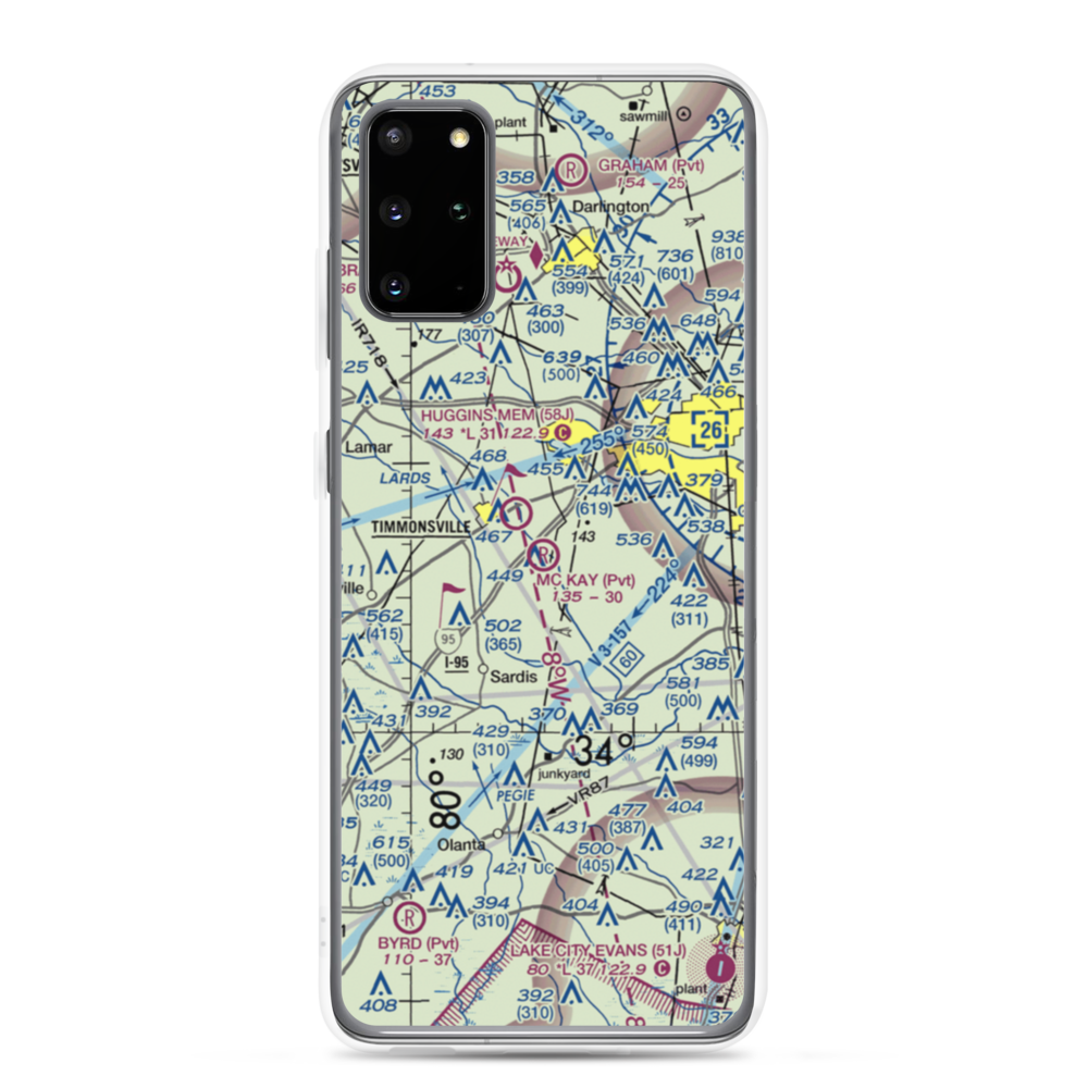 Mc Kay Airport (SC29) VFR Sectional Samsung Case Samsung Galaxy S20 Plus model shown