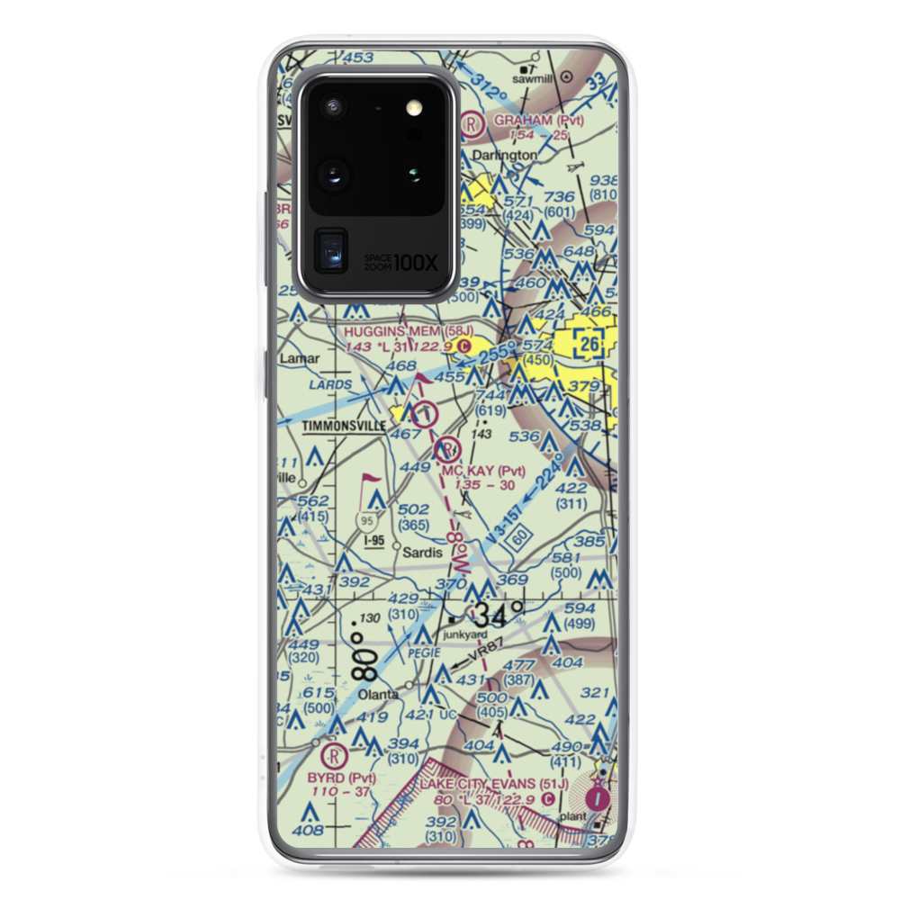 Mc Kay Airport (SC29) VFR Sectional Samsung Case Samsung Galaxy S20 Ultra model shown