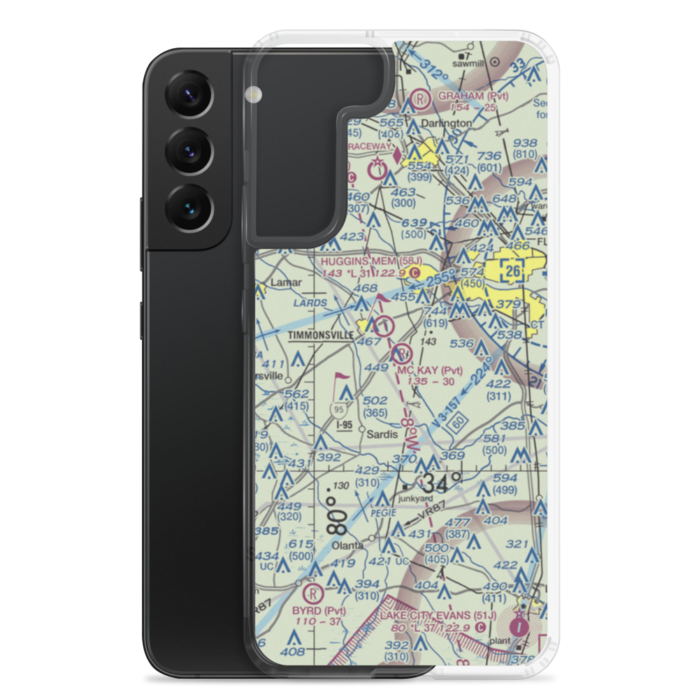Mc Kay Airport (SC29) VFR Sectional Samsung Case Samsung Galaxy S22 Plus model shown