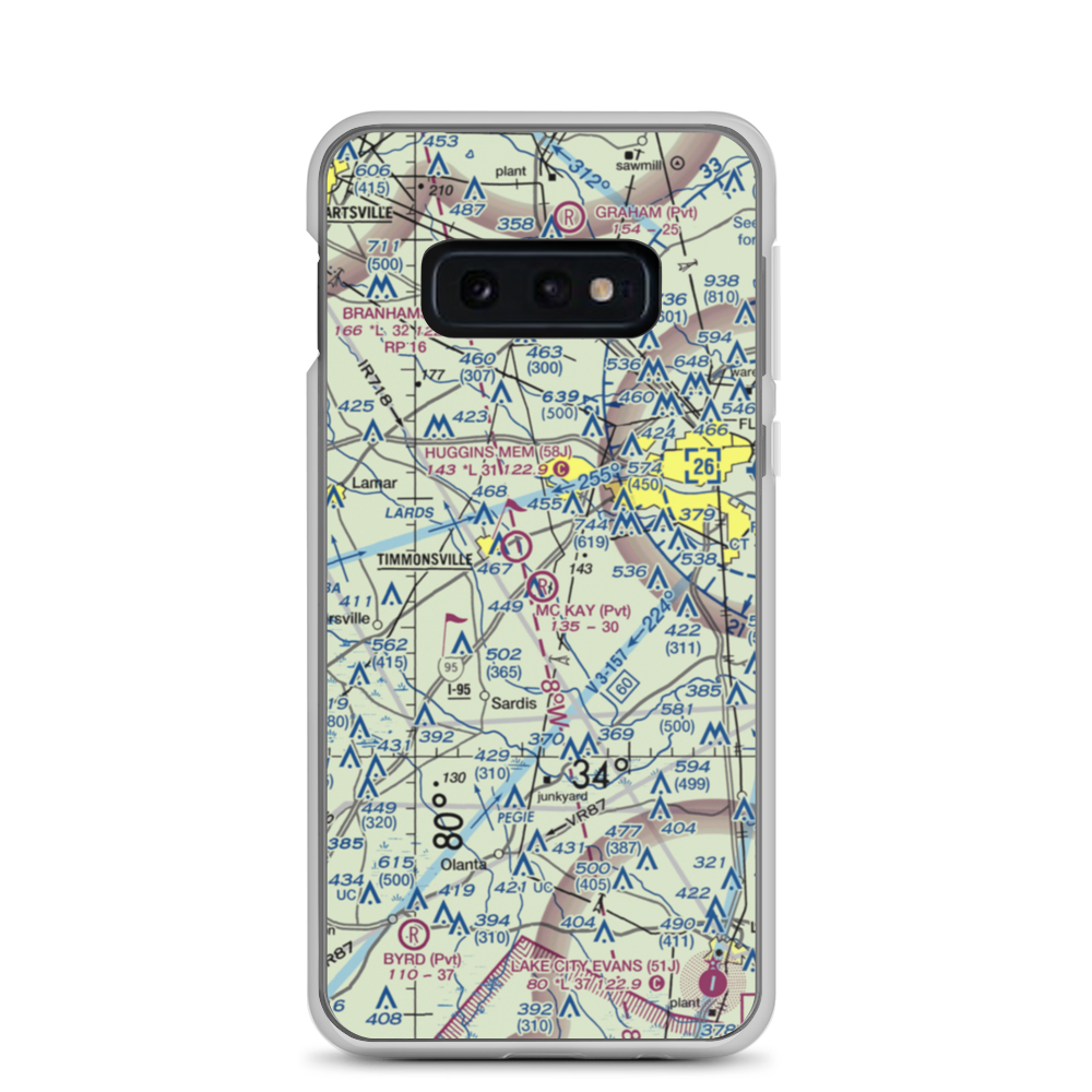 Mc Kay Airport (SC29) VFR Sectional Samsung Case Samsung Galaxy S10e model shown